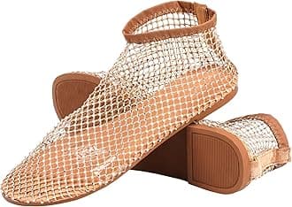 Ultra Comfortable Shiny Gem Mesh Flats womens Slipper