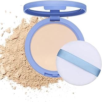 Oil Control Face Pressed Powder,Matte Smooth Flawless Finishing Powder Makeup,Lightweight Waterproof Long-Lasting Setting Powders Foundation,0.35 Oz(CLASSIC IVORY)
