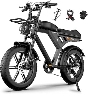 MOVCAN V30 Series Electric Bike for Adults, 3000W/1500W/1000W Motor, 20" Fat Tire Ebike, 37.5MPH/32MPH/28MPH, 120/70Miles, 48V 40Ah/31.2/15.6Ah Dual Battery Motorcycle Ebike for Commuting/Off-roading