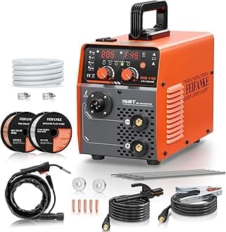 145A MIG Welder 110V, Gas MIG/Flux Core Gasless MIG/MMA Stick/Lift TIG, 4-in-1 Multi-Process Welding Machine with Synergic Control, Wire Feed Welder with IGBT Inverter & Complete Kit