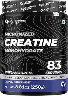 Micronized Creatine Monohydrate Powder - 83 Servings, 250g | Creatine Supplement Powder for Lean Muscle Volumization, Strength & Energy