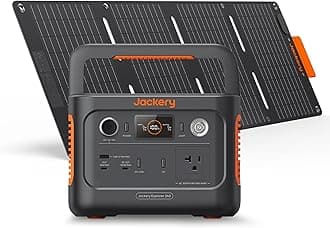 Jackery Solar Generator 240 v2 and 40W Mini Solar Panel, 256Wh LiFePO4 Battery, 300W AC & 100W USB-C Output, Ultra Fast Solar Charging for Outdoors, Camping, Travel & Emergencies
