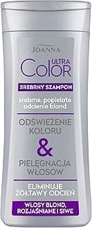 JOANNA Ultra Colour Silver Shampoo - Shampoo for Women - Colour-Enhancing Shampoo - Neutralises Unwanted Yellow Tones - Makes Combing Hair Easier - Silver Blonde Tones 400 ml