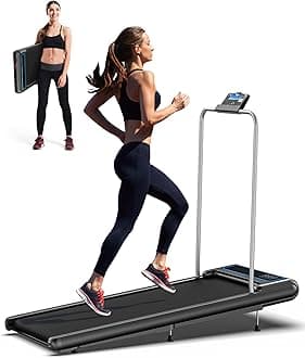 WELLFIT Walking Pad Treadmill with 10% Incline and Removable Handle Bar, 2.5HP Max 5MPH Treadmills for Home, Small Portable Treadmill, Smart App Voice Control, Mute Remote, 265LB Capacity