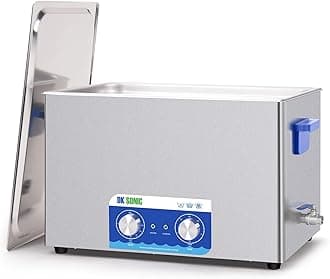 DK SONIC Ultrasonic Cleaner,30L 600W Sonic Cleaner with Heater&Mechanical Timer,Ultrasonic Carburetor Cleaner for Cleaning Gun,Engine,Carburetors,Chains(Include Basket)