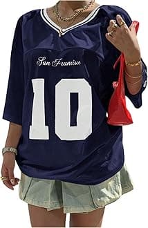 Floerns Women's Camo Print Team Sports T Shirts V Neck Basketball Jersey Tee Shirts