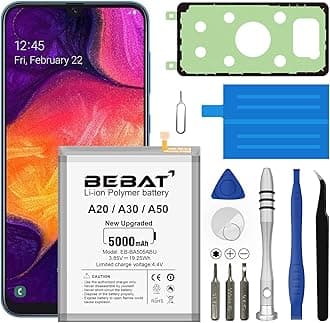 Replacement Battery for Samsung Galaxy A20/A30/ A50,5000mAh High Capacity 0 Cycle Lithium Polymer Battery for Samsung Galaxy A50 A505F /A30 SM-A305 /A20 A205FN A202F /A30s SM-A307 with Tool Kits