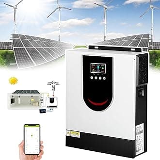1000-10200w Hybrid Solar Inverter, Dc 12 V/24 V/48v-Ac230v Off-Grid Pure Sine Wave Inverter, Built-In 40/80/120/160a Mppt Solar Controller, Photovoltaic Inverter Controller All-In-One,DC24V-3200W