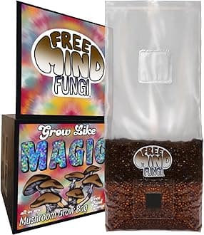 Mushroom Grow Bag for Manure Loving Mushrooms. 'All in one' Style Mushroom Grow kit. Over 3lbs of Substrate. Grow Over 2lbs Fresh, and 2-3oz Dry Like Magic.