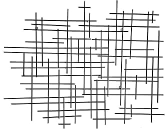 Bellaa Metal Wall Art Geometric Abstract Modern Cross 3D Hanging Wrought Iron Sculpture Living Room Outdoor Figuring Large 37 Inch