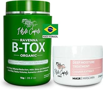 I Belli Capelli Organic Hair B-toxTreatment & Argan Oil Mask 250g- B-toxCapilar Para el Cabello, Formaldehyde-Free- Cirugia Capilar Para el Cabello- Effect Anti-Frizz, Volume Reduction, Smoothing