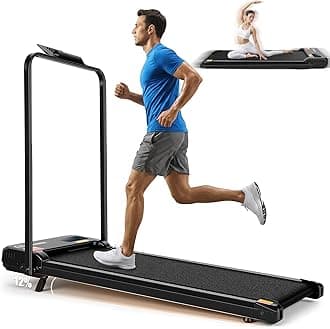 ANCHEER Walking Vibration Pad with 12% Incline & Handles,6 in 1 Foldable Under Desk Treadmill,350LBS Capacity/2S Folding/Low Noise Vibration Treadmills for Home/Office,8 Modes Control