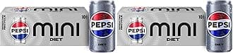 Diet Pepsi Soda, 7.5 Ounce Mini Cans, (Two packs of 10)