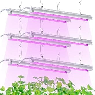 Grow Light, 2ft T8,150W(6 x 25W, 900W Equivalent), Super Bright, Full Spectrum Sunlight Plant Light, LED Grow Light Strips, Grow Light Bulbs for Indoor Plants,Greenhouse,6-Pack