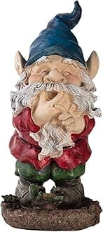 Alpine Corporation Outdoor Garden Gnome with Statue Decoration