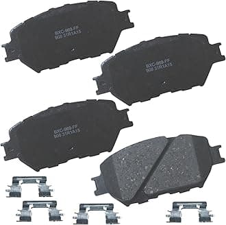 Bendix Premium SBC908 Ceramic Front Brake Pads for Lexus GS300 2006, IS250 2015-2009, Toyota Camry 2006-2002