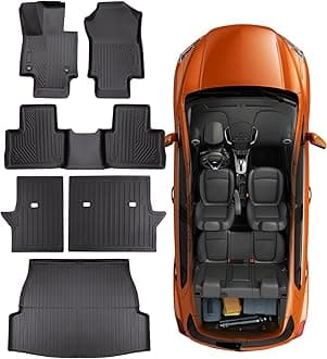 CreekT® Floor Mats for Toyota Rav4 2019-2025(Include Hybrid)-All Weather Full Set Waterproof Heavy Duty TPE Cargo Liner Back Seat Cover Backreat Protector for Toyota Rav 4 Accessories LE XLE Limited