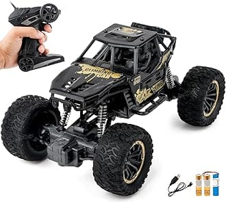 Zest 4 Toyz Remote Control Car for Kids Rock Crawler 2 Wd Monster Truck Offroad High Speed Climbing Toy Vehicle Car for Boys & Girls Black
