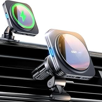 for 15W MagSafe Car Mount Charger, MagSafe Car Charger, Air Vent/Dashboard Magnetic Wireless Phone Holder Mount for iPhone 17e/17/16/15/14/13/12, Galaxy S26/S25, Pixel 10, Fast Charging