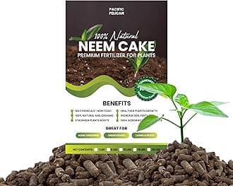 Neem Cake, Natural Fertilizer for Gardening and Soil Amendment (1 LBS)