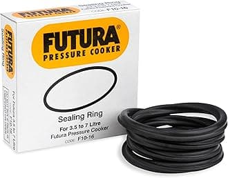 Hawkins Rubber Futura Sealing Ring For 3.5 Litre To 7 Litre Futura Pressure Cookers, Black, Standard (F10-16)