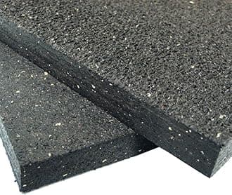 Rubber-Cal Heavy Duty Appliance Mat - 3/4" x 4ft Wide x 6ft Long - Black Rubber Floor Protection Mat