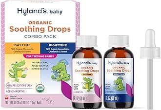 Baby Organic Daytime and Nighttime Soothing Drops Combo Pack, Drops for Oral Discomfort, 2 oz.