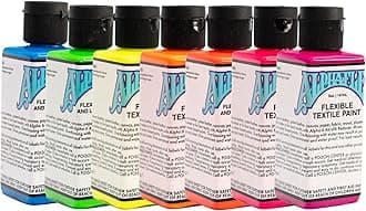 AlphaFlex Electroshock Leather & Textile Paint Bundle – Durable, Flexible Acrylic Paint for Shoes, Clothing & Creative Projects, 2.5 oz Each