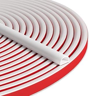 40FT Weather Stripping Door Seal - Self Adhesive Weather Insulation Strip Weatherstripping Silicone D Shaped Seal Strip Door Frame Gap Filler/Window Soundproofing