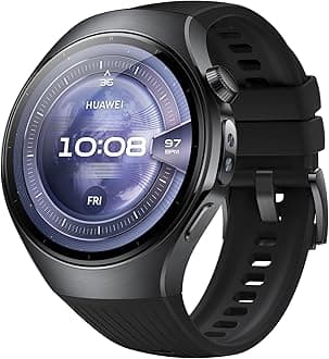 HUAWEI WATCH 5, 46mm Smart Watch, Multi-sensing X-TAP, Health MOT, Running Watches, Real-Time Fingertip Blood Oxygen, eSIM, up to 11 Days Battery Life, iOS & Android, +12 Month Extra Warranty