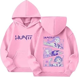 BCFSITNBHHuntrix Hoodies Girls Vintage Y2k Pullover Huntrix Huntr/X Hip Hop Streetwear Oversized Fashion Long Sleeve Hooded Sweatshirt for Kids