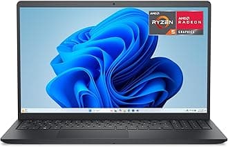 Dell 15 Laptop DC15255-15.6-inch FHD 120Hz Display, AMD Ryzen 5-7520U, 8GB LPDDR5 RAM, 512GB SSD, Radeon 610M Graphics, Windows 11 Home, Onsite Service - Carbon Black