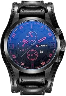 8225 Men Watch Brand Military Quartz Leather Wristwatch Sport Male Clock Relogio Masculino