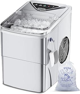 Ice Makers Countertop, Self Cleaning, 26Lbs/24H