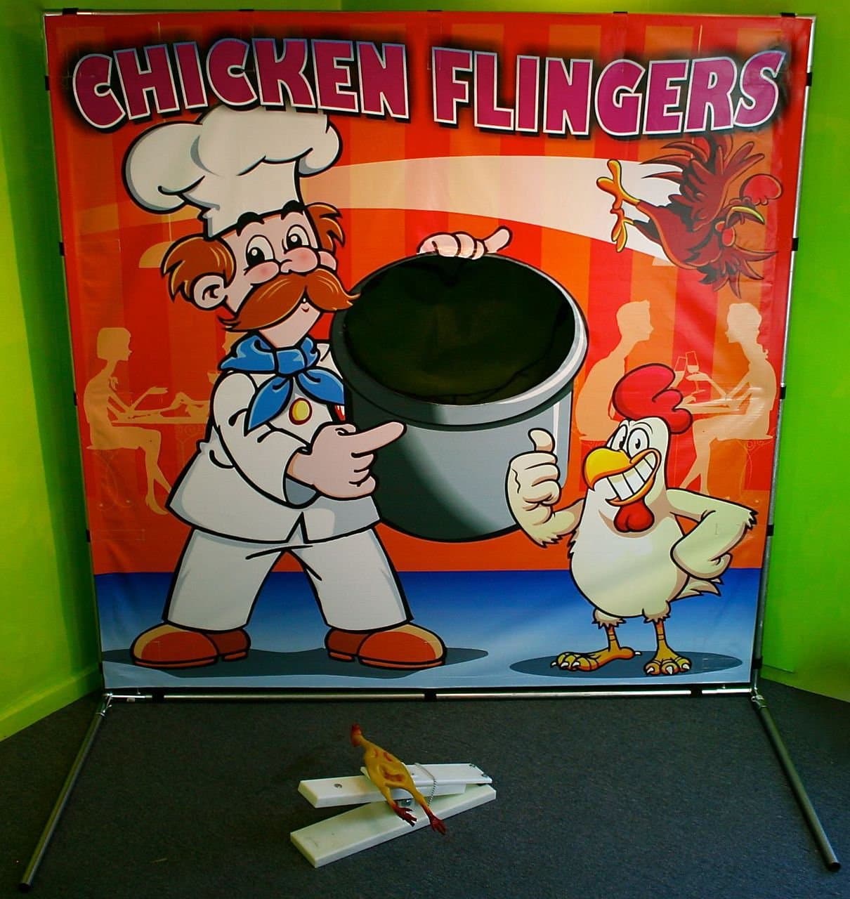 Chicken Flinger Interactive Carnival Chef Frame Game
