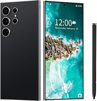 I23 Ultra Unlocked Cell Phone,Built in Pen,Smartphone Battery 6800mAh 6.8" HD Screen Unlocked Phones,6+256GB Android13 with 128G Memory Card,Face ID/Fingerprint Lock/GPS (Black)