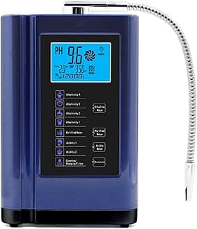 Water Ionizer, Water Purifier Machine PH 3.5-10.5 Alkaline Acid Water Machine,Up to -500mV ORP, 8000 Liters Per Filter,7 Water Settings,Auto-Cleaning,Intelligent Voice (blue)