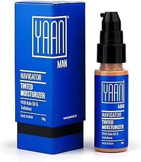 Yaan Man Tinted Moisturizer for Men, 30gm (Medium) | BB Cream | Improves Uneven Skin Tone| Hydrating and Light Weight, Non Sticky Makeup | With Kale Oil & Trehalose