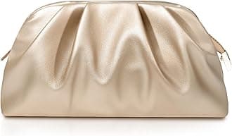 - Clutch Purse for Women Soft Pleated PU Wedding Clutch, Elegant Evening Bag for Galas, Proms,Cocktail Parties