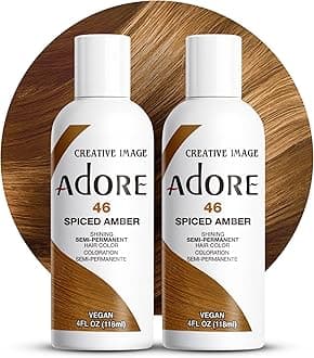 Semi Permanent Hair Color (046 Spiced Amber) (2 Pack) | Vegan & Cruelty-Free Brown Hair Dye | No Ammonia, No Peroxide, No Alcohol | 4 Fl Oz