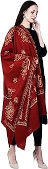 Women's Kashmiri Hand Embroidered Pure Wool Shawl