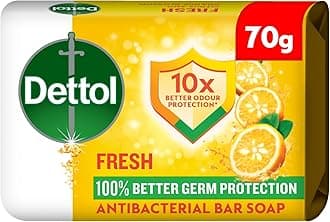 Dettol Fresh Bathing Soap, Citrus & Orange Blossom Scent, 70g