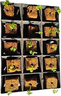 Germination Tray with Grow Cubes, 15 Cell Tray with 15 Cubes, Un-Breakable and Reusable Tray, Germination kit