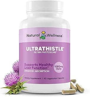 UltraThistle Advanced Milk Thistle Supplement – 1080mg Silybin Phytosome for Superior Absorption – Liver Support, Detox & Enzyme Health – Non-GMO, Gluten Free, Soy Free – 90 Capsules (30-Day Supply)