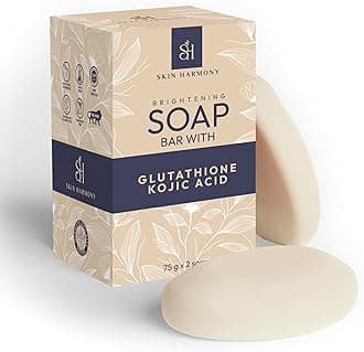 Kojic & Glutathione Brightening Soap | Pack of 2 | Glowing & Brightening Soaps for bath | For Pigmentation, Dark Spots, Sun Damage | Tan Removal Soap Bar for men and women | Brightens