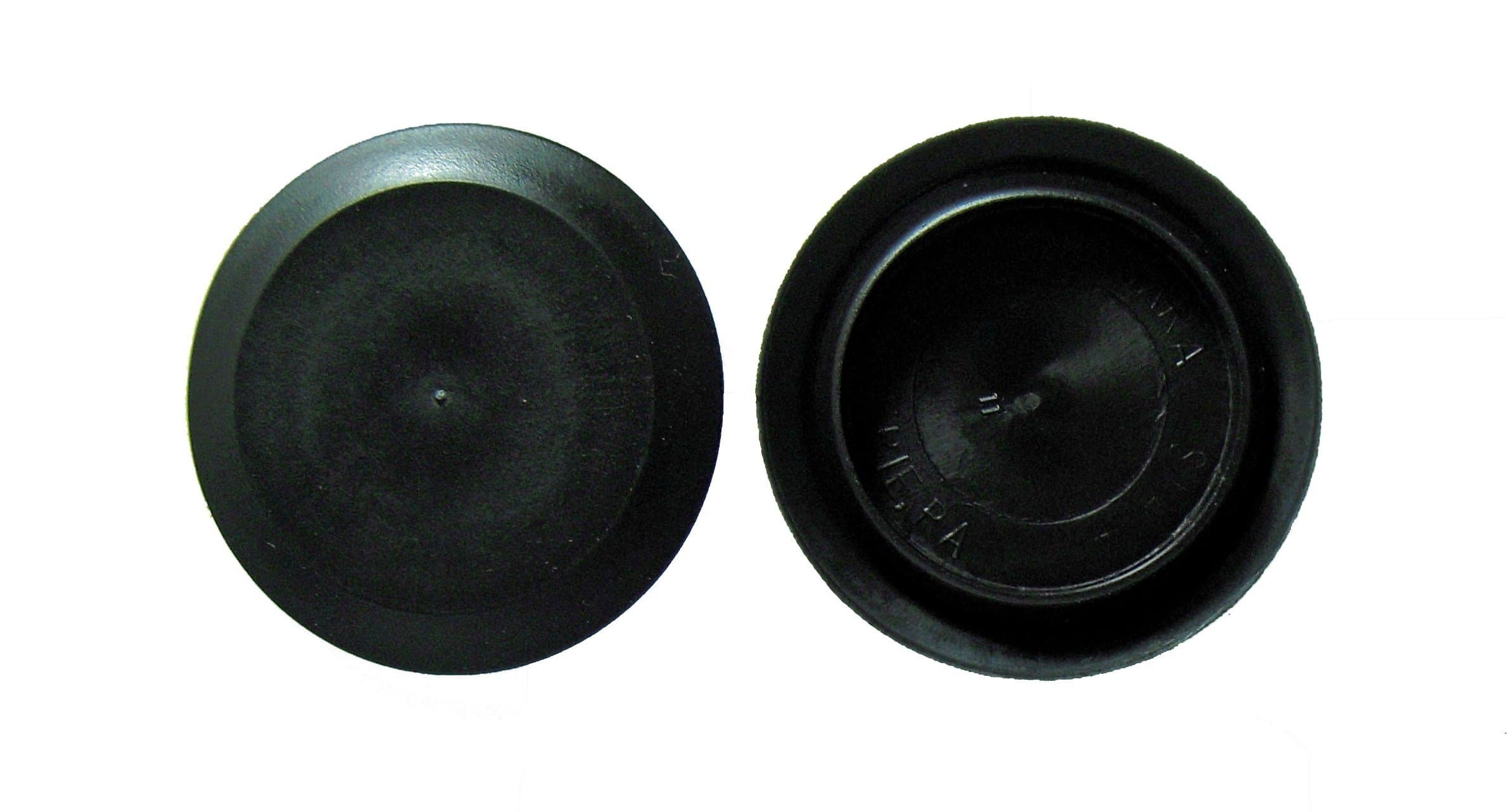 2" 2 inch Flush Mount Black Plastic Body and Sheet Metal Hole Plug Qty 1