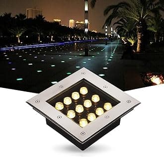 LED Underground Light Recessed In Ground Light IP66 Waterproof Outdoor Buried Lights for Bridge Pathway Garden Landscape Lighting, AC85-265V (Blue 24W)
