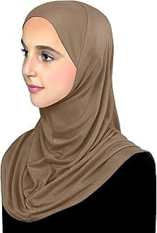 Cotton Hijab for Girls Amira Muslim Kids Head Scarf Ready to Wear Easy Instant