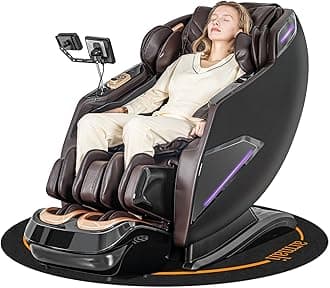 4D Massage Chairs Full Body,Zero Gravity SL-Track Shiatsu Massage Chair Recliner,Core Heating,20 Massage Techniques,Deep Yoga Stretch,Foot Rollers, Ai Voice,Touch Screen,Wireless Charging