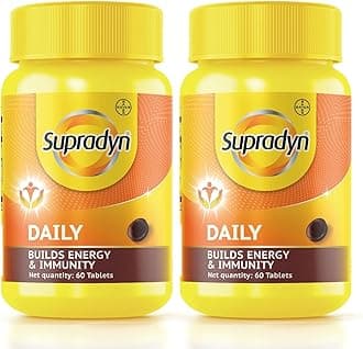 Daily, India's No.1 Multivitamin (120 tablets) with Biotin, Vitamin C, Vitamin D3, Calcium, Zinc for Daily Immunity & 2X Energy for Men & Women